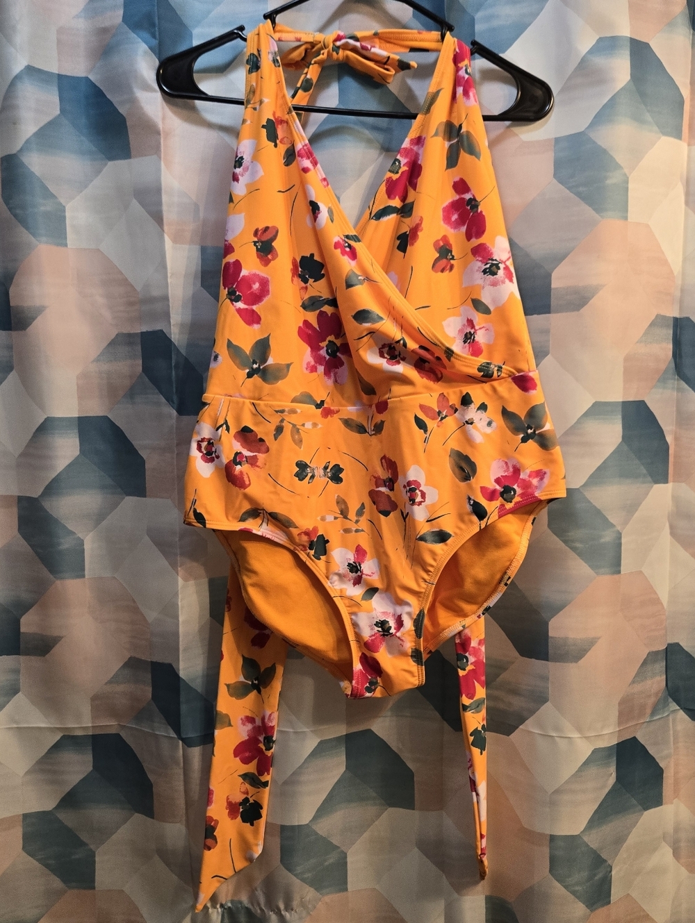 Rachel Roy Sash Wrap Floral Women's One-piece Swimsuit